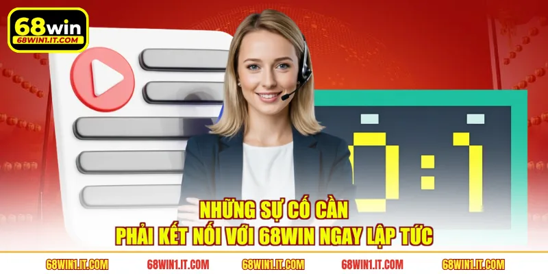 Những sự cố cần phải kết nối với 68WIN ngay lập tức